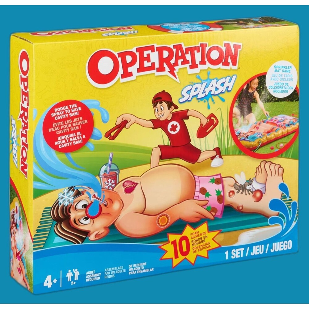 NIB Hasbro Operation Splash Game WowWee Outdoor Lawn Water Sprinkler Toy